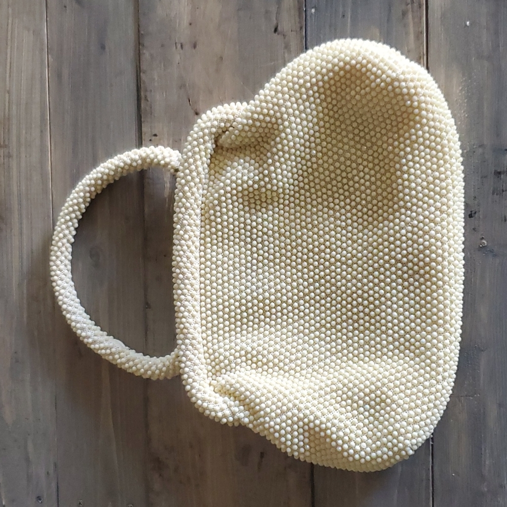 Vintage ivory micro beaded purse